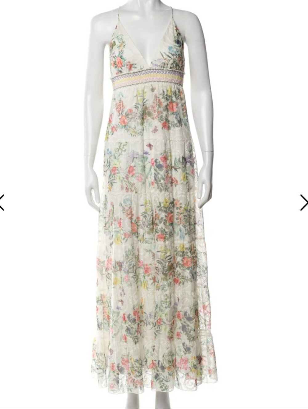 Alice & Olivia Floral Eyelet Maxi Size 14/XL
